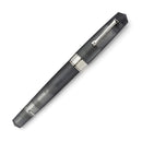 Leonardo Momento Zero Grande Pura Frosted Gray Fountain Pen (6mm, Stainless Steel) - Silver with Cap Cover | EndlessPens