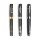Leonardo Momento Zero Grande Pura Frosted Gray Fountain Pen (6mm, Stainless Steel) - Three Fountain Pens | EndlessPens
