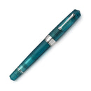 Leonardo Momento Zero Grande Pura Frosted Petrol Fountain Pen (6mm, Stainless Steel) - Pen with Cap Cover Attached | EndlessPens