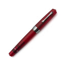Leonardo Momento Zero Grande Pura Frosted Red Fountain Pen (6mm, Stainless Steel) - Pen with Cap Cover | EndlessPens