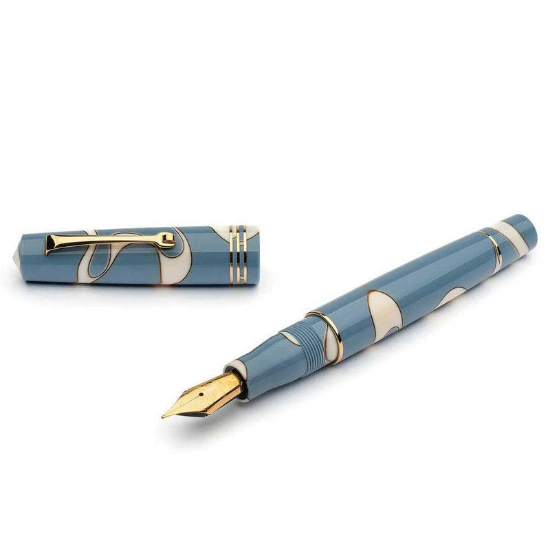 Leonardo Momento Zero Nuvola Fountain Pen (14K Gold) - Gold - Cap and Nib