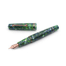 Leonardo Fountain Pen - Momento Zero (Stainless Steel) - Green / Blue Iride