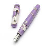 Leonardo Momento Zero Nuvola Lilac Fountain Pen (Stainless Steel) - Pen With Nib Exposed | EndlessPens