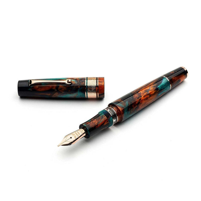 Leonardo Supernova Bohemian Twilight Fountain Pen (pen with cap removed)