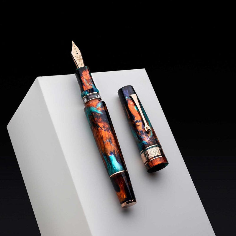Leonardo Supernova Bohemian Twilight Fountain Pen (cap cover separated from the pen)