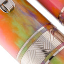 Leonardo × @micahfinds Rainbow Ice Candy Fountain Pen (Rhodium) - Body Details Markings Close Up | EndlessPens