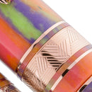 Leonardo × @micahfinds Rainbow Ice Candy Fountain Pen (Rose Gold) - Body Detail Marklngs Close Up View | EndlessPens