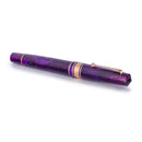 Leonardo Momento Zero Fioritura Viola Fountain Pen - Horizontal Angled View on White Background