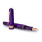 Leonardo Momento Zero Grande Fioritura Viola Fountain Pen - Cap and Nib on White Background