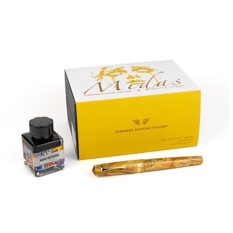 Leonardo × @twenty_sides Momento Zero Grande 2.0 Midas Fountain Pen