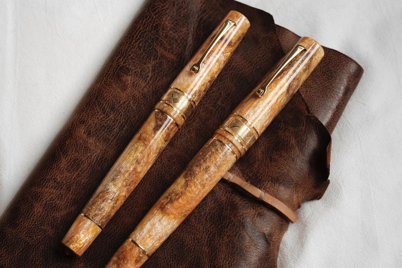 Leonardo × @twenty_sides Momento Zero Grande 2.0 Midas Fountain Pen
