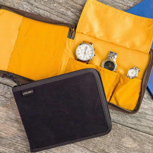Personalized Wallet, Wrist Watch & Rudraksh Rakhi Gift Set