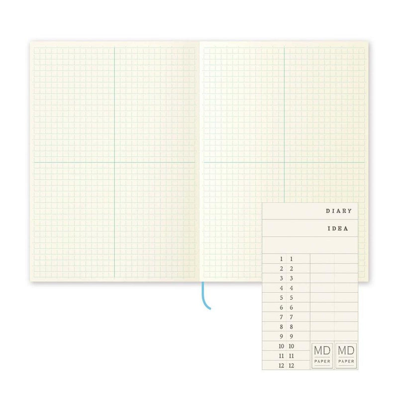 MD Paper Journal Regular Notebook - Dot Grid (Wide Open)