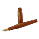 Three Magna Carta Libertatum Crown Fountain Pens - 1215 Red and Golden with Cap Detached | EndlessPens