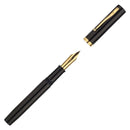 Magna Carta MAG 1000 Black Nikko Ebonite Fountain Pen with Cap Detached | EndlessPens