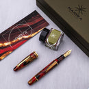 Maiora Ultra Ogiva Golden Rule Fountain Pen (8mm, 14K Gold) - Pen, Pen Box and Ink Bottle | EndlessPens