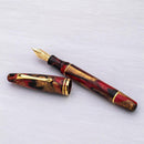 Maiora Ultra Ogiva Golden Rule Fountain Pen (8mm, 14K Gold) - Pen and Cap Cover | EndlessPens