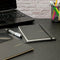 Maruman Mnemosyne Note Pad + Holder with 5 Pockets - On Top Of Table With Laptop and Fountain Pen