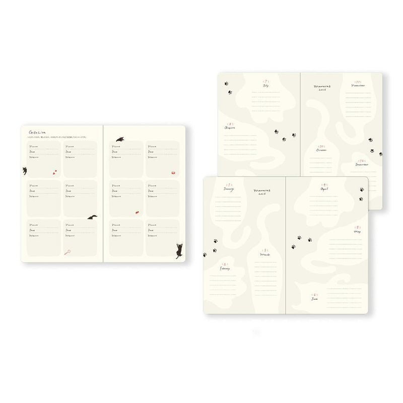 Midori Diary (B6) - Book Style Diary - Cat Gray