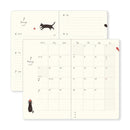 Midori Diary (B6) - Book Style Diary - Cat Navy