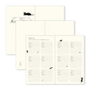 Midori Diary (B6) - Book Style Diary - Cat Navy