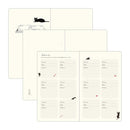 Midori Diary (B6) - Book Style Diary - Cat Navy