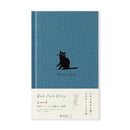 Midori Diary (B6) - Book Style Diary - Cat Navy