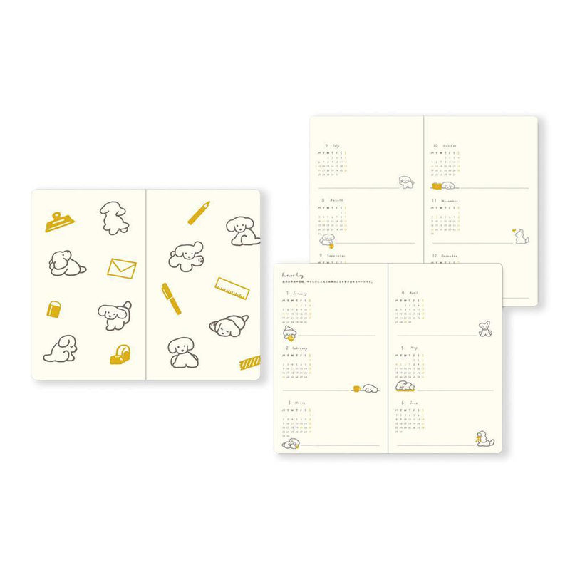 Midori Diary (B6) - Book Style Diary - Dog Yellow