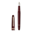 Montblanc 145 Meisterstück Classique Burgundy Red Fountain Pen - Pen with Cap Cover Removed | EndlessPens