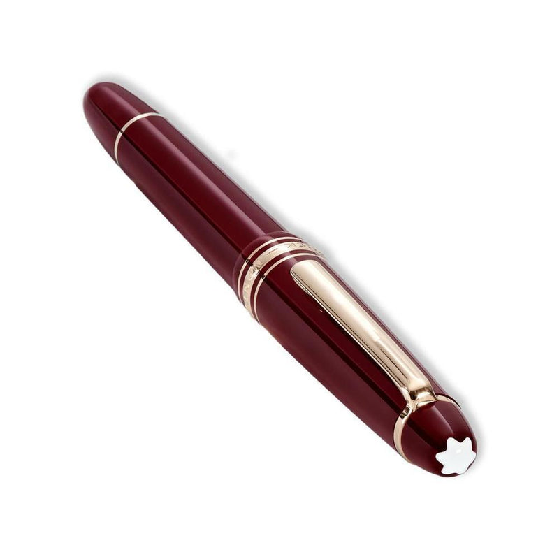 Montblanc 145 Meisterstück Classique Burgundy Red Fountain Pen - Pen with Cap Cover | EndlessPens