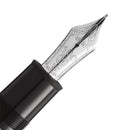 Montblanc 149 Meisterstück Origin Black Fountain Pen - Steel Nib Close Up View | EndlessPens