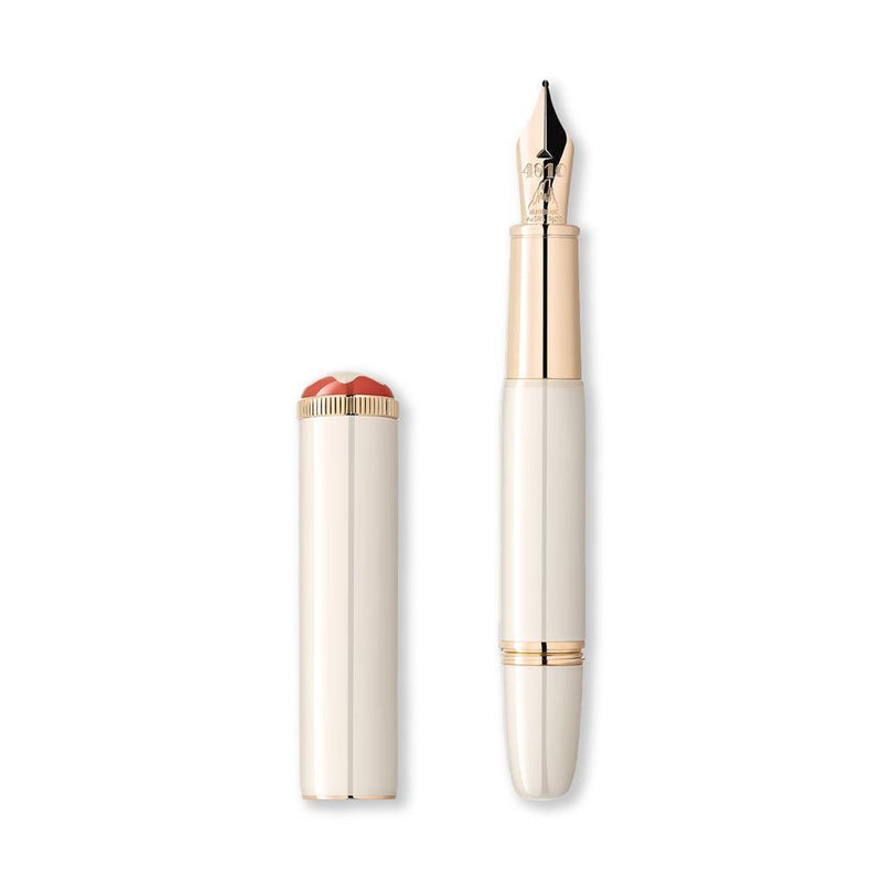 Montblanc Heritage Collection Rouge et Noir "Baby" Ivory Fountain Pen - Pen with Cap Cover Removed | EndlessPens