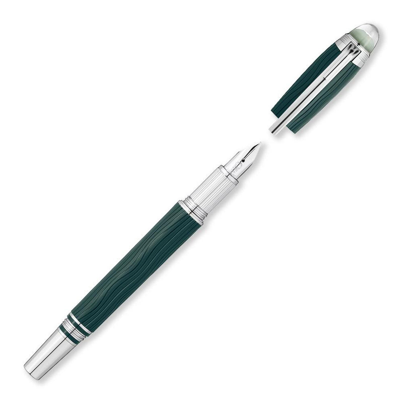 Montblanc StarWalker Polar Green Resin Fountain Pen - Pen and Cap Cover | EndlessPens