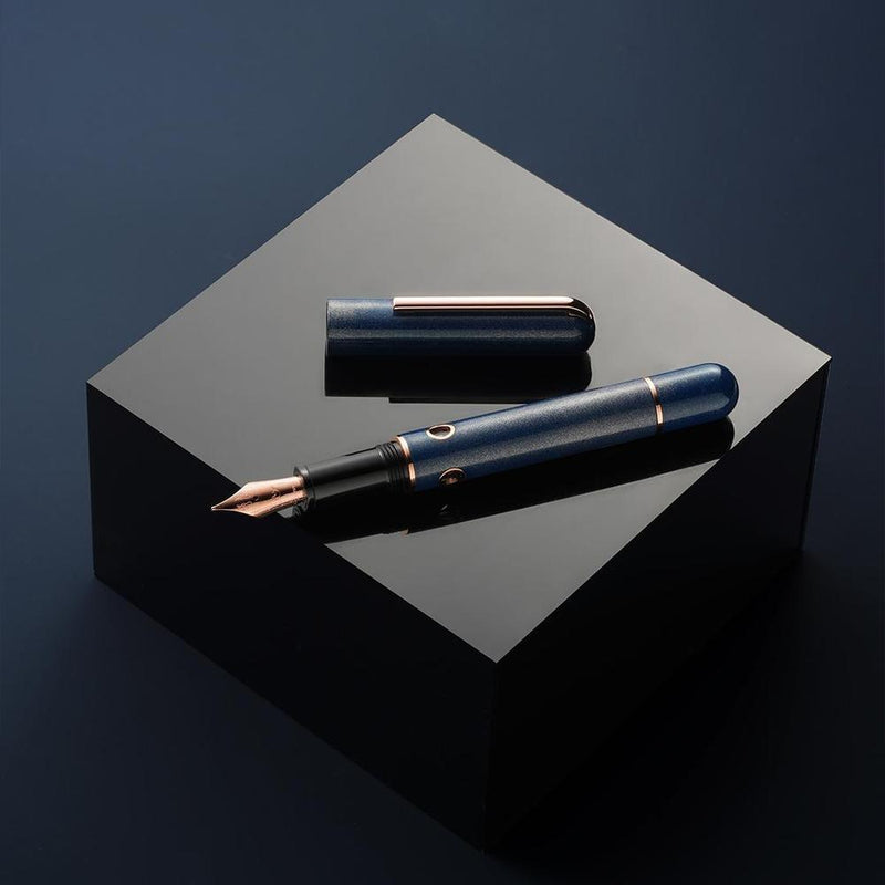 Nahvalur 365 Anniversary Fountain Pen - Lapis with Nib Exposed | EndlessPens