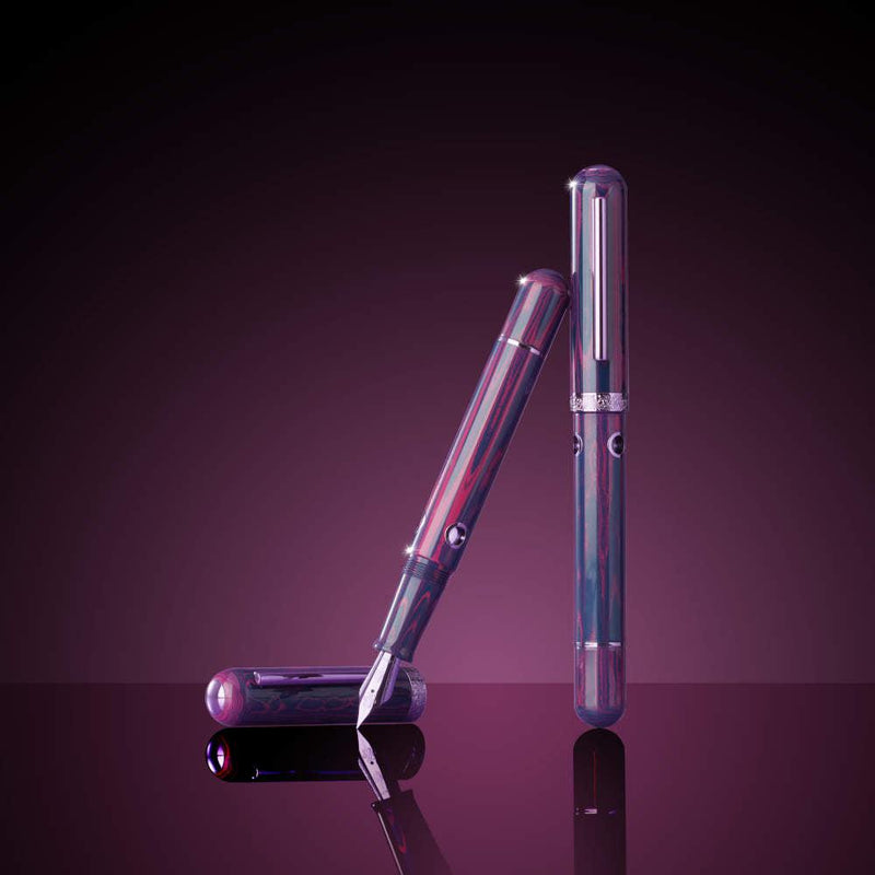 Nahvalur (Narwhal) Nautilus Anthias Violet Fountain Pen - Two Fountain Pens