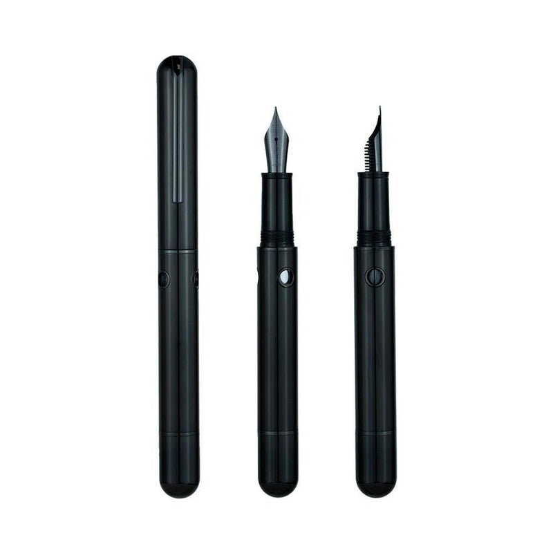 Nahvalur (Narwhal) Fountain Pen - Nautilus (Plongeur Shape) - Cephalopod Black