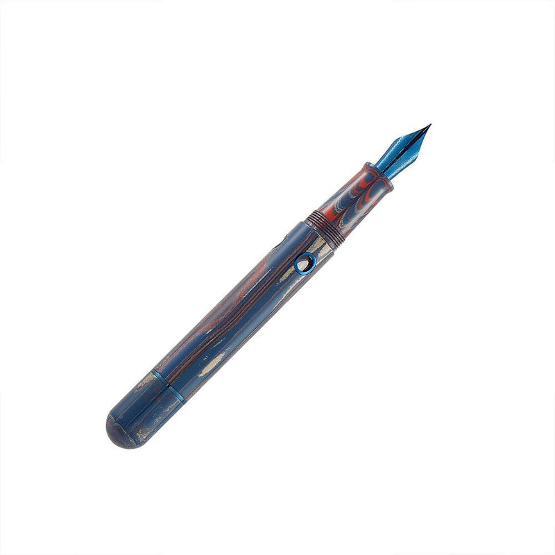 Nahvalur (Narwhal) Nautilus The Blue Ringed Fountain Pen- Nib Exposed