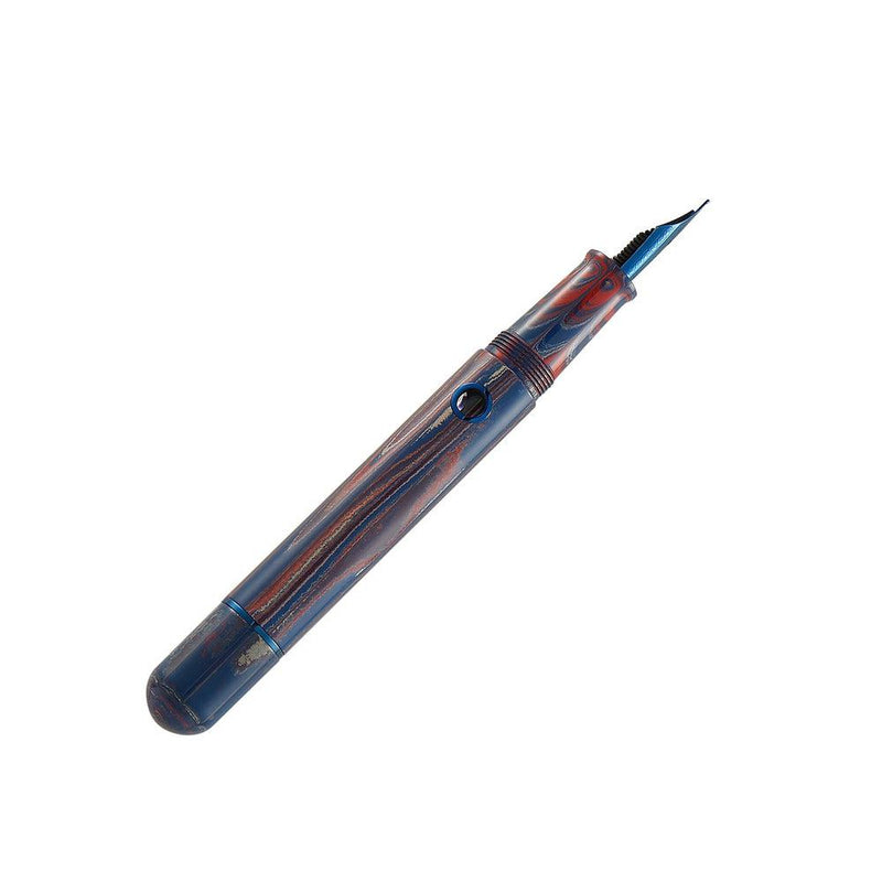 Nahvalur (Narwhal) Nautilus The Blue Ringed Fountain Pen- With Cap Cover