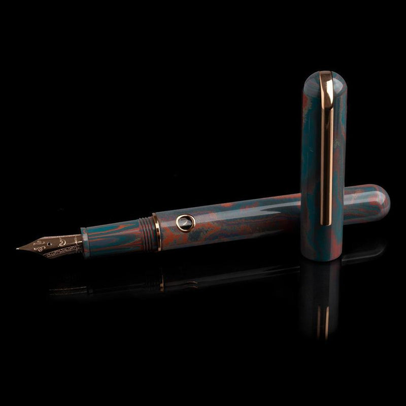Nahvalur × @artynijp Verdigris Muse Fountain Pen