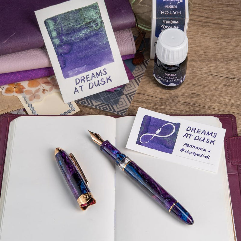 Nahvalur × @skydyedink Starlit Canvas Fountain Pen Set | EndlessPens