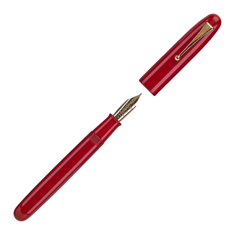 Namiki Emperor Vermillion Urushi Fountain Pen - Cap and Nib