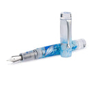 Opus 88 Demonstrator Ocean Series Whale Fountain Pen - Cap and Nib