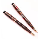 Opus 88 Harmony Rose Gold Fountain Pen - Two Pens On White Background | EndlessPens