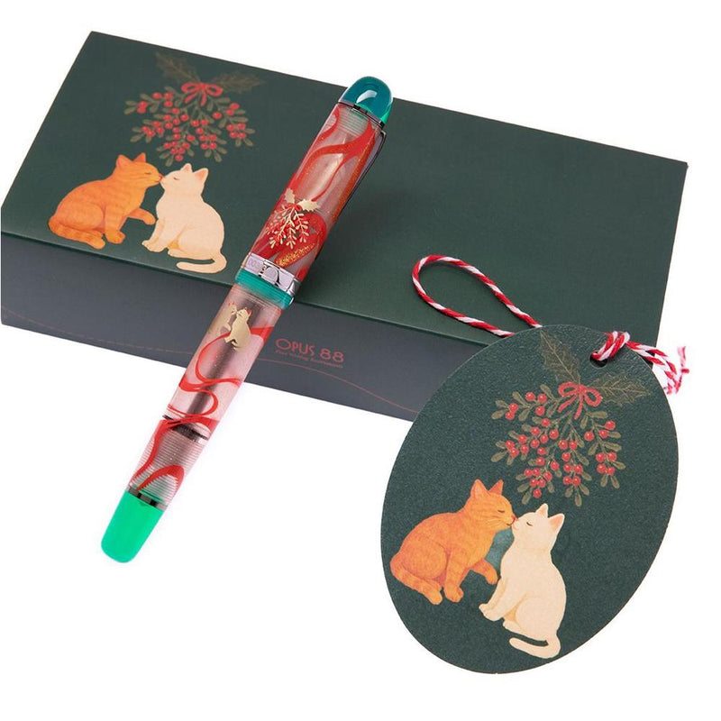 Opus 88 Jazz Under the Mistletoe Fountain Pen - Pen and Green Gift Box | EndlessPens
