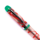 Opus 88 Jazz Under the Mistletoe Fountain Pen - Pen Cap Cover Close Up | EndlessPens