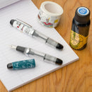 Opus 88 Mini Pocket Pen Desk Creatures Fountain Pen  - Whiteboard - On Top Of Notebook with Ink Bottle, and Washi Tape