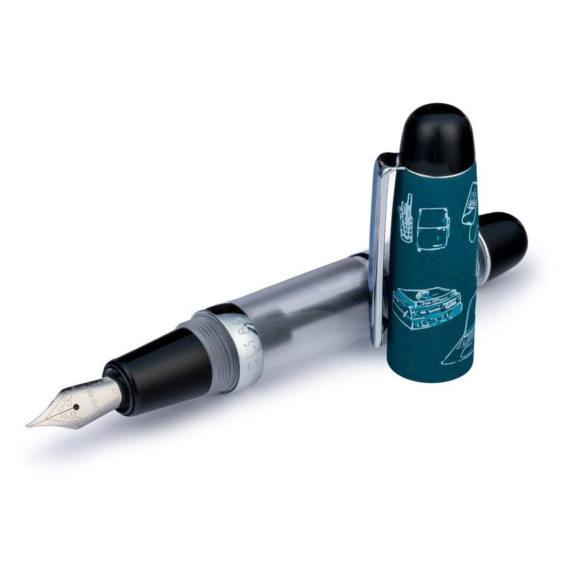 Opus 88 Mini Pocket Pen Desk Creatures Fountain Pen  - Chalkboard - Cap and Nib