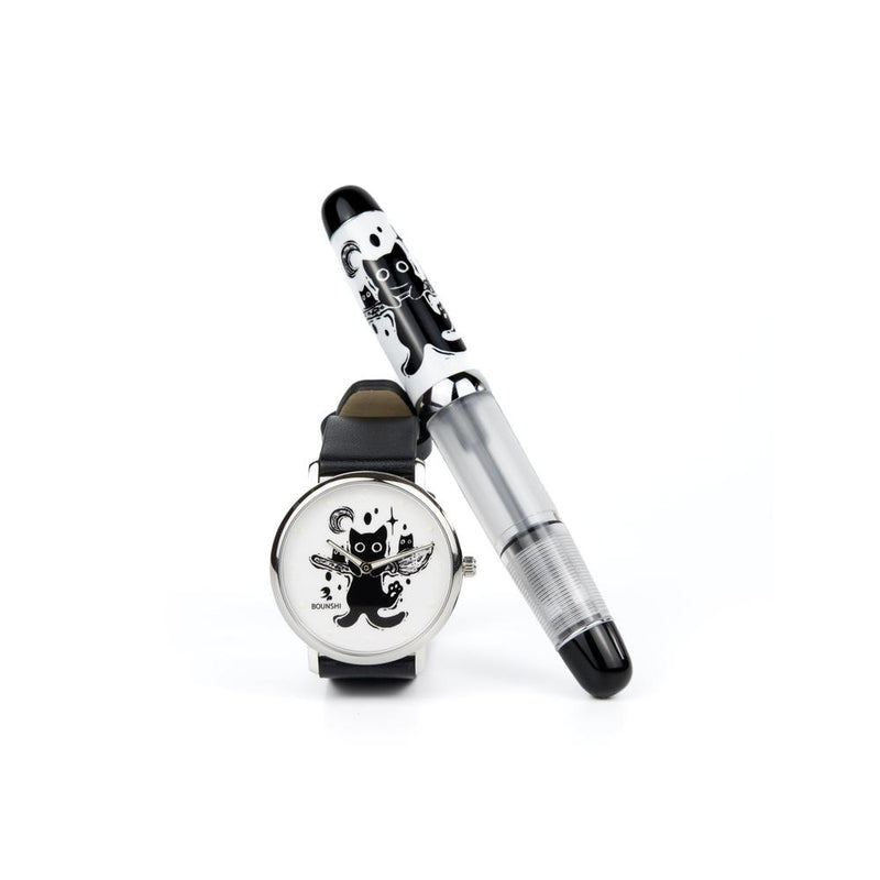 Opus 88 × BOUNSHI @valio_art Broom Cat Pen & Watch Bundle