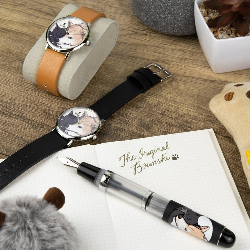 Opus 88 × BOUNSHI × @kimkanone_ The Original Bounshi Set - Pen, Wristwatch, and Notebook On Top Of Table | EndlessPens