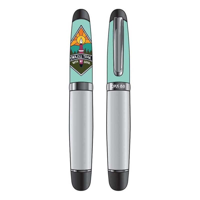 Opus 88 Endless Trails Mini Pocket Fountain Pen (cartoon drawing)